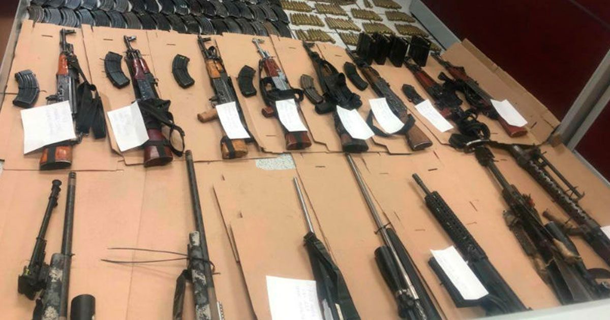 Aseguran arsenal en Sonora