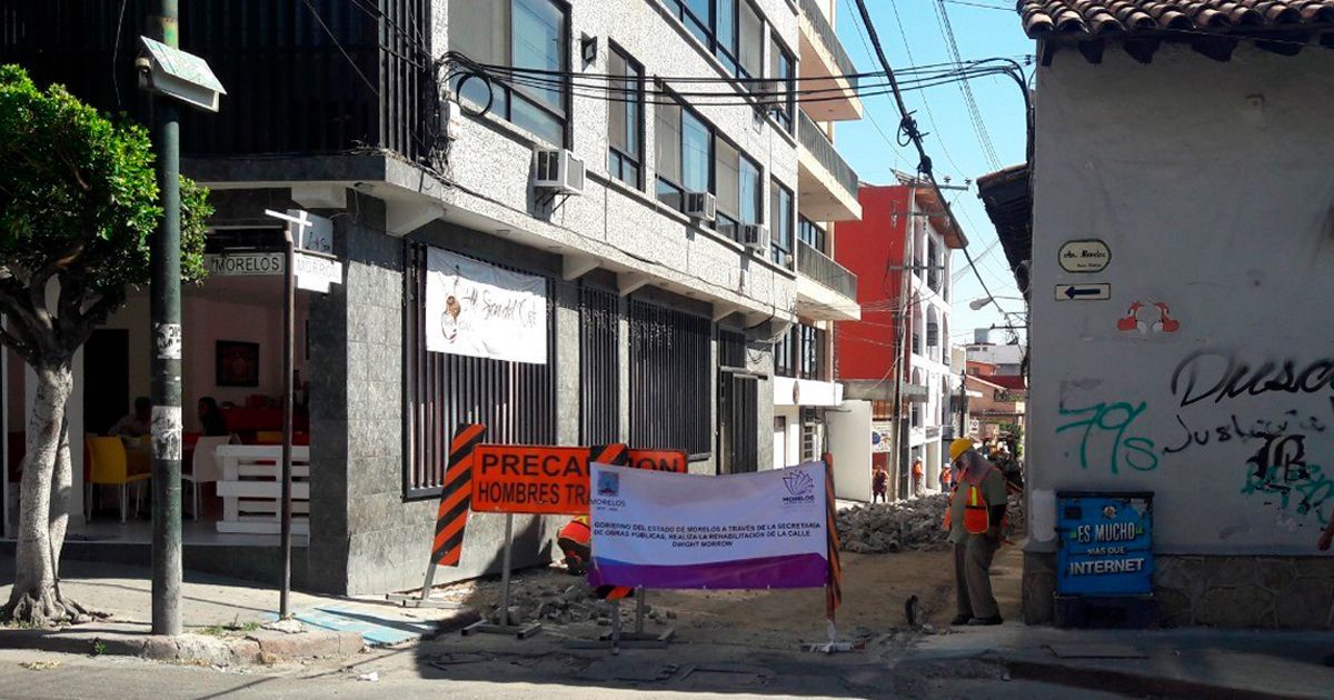 Inicia remodelación de calle Morrow en Cuernavaca