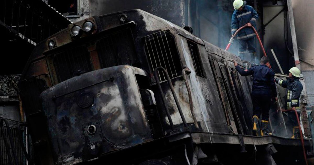 Aumenta número de víctimas tras accidente ferroviario en Egipto