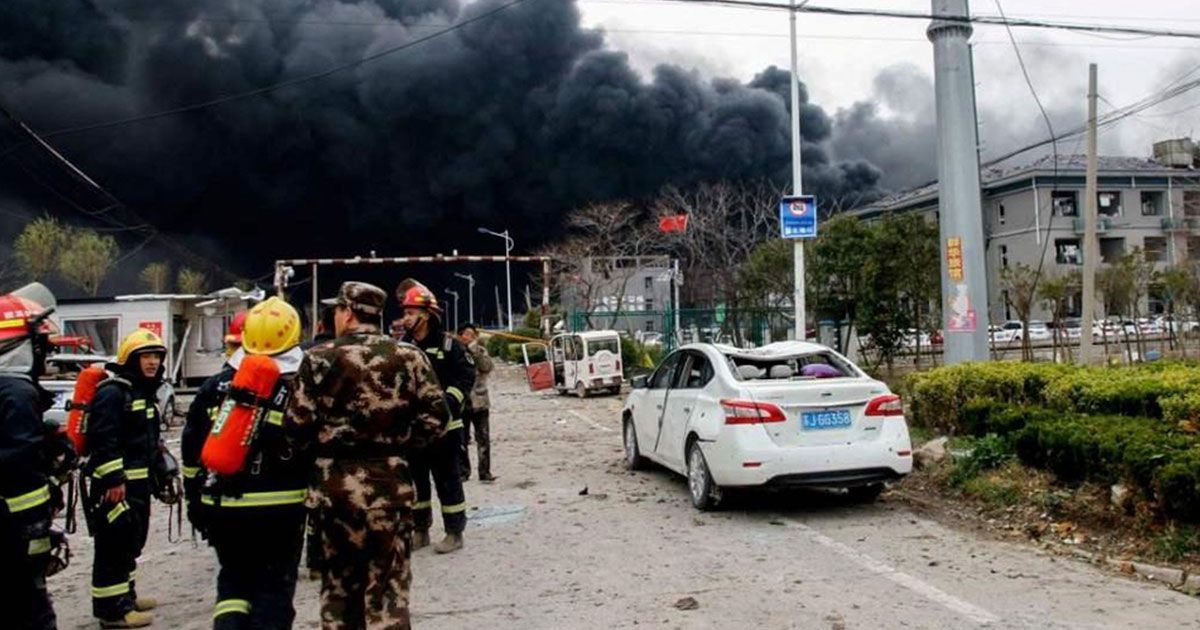 Explota planta química en China