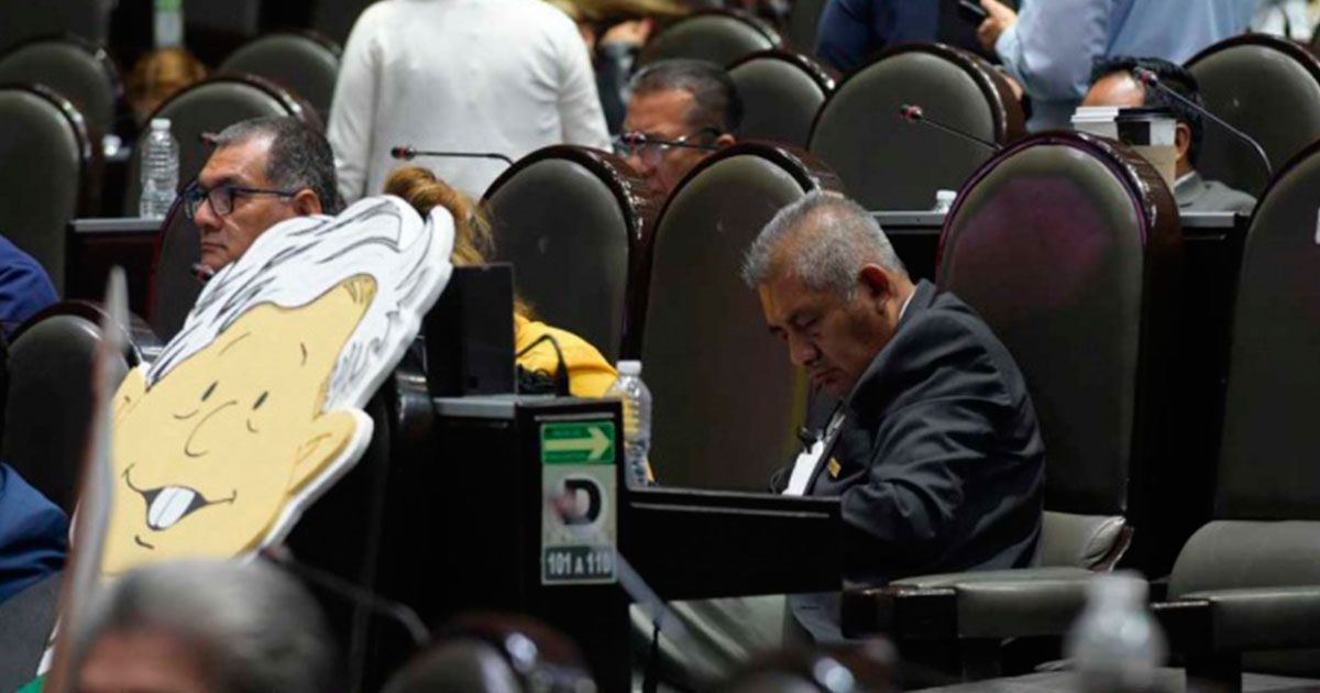 Diputado se queda dormido de nuevo