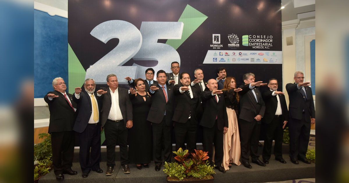 Celebran 25 aniversario del Consejo Coordinador Empresarial Morelos (CCE)