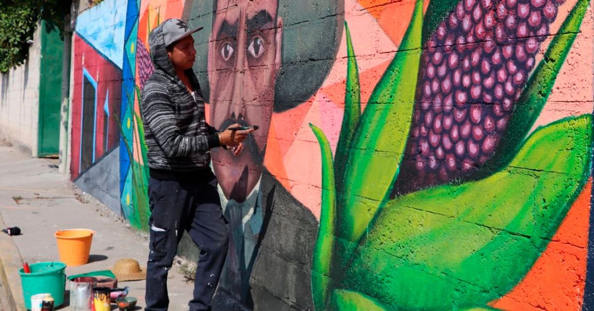 Plasman mural en Tlaltizapán en conmemoración a Zapata