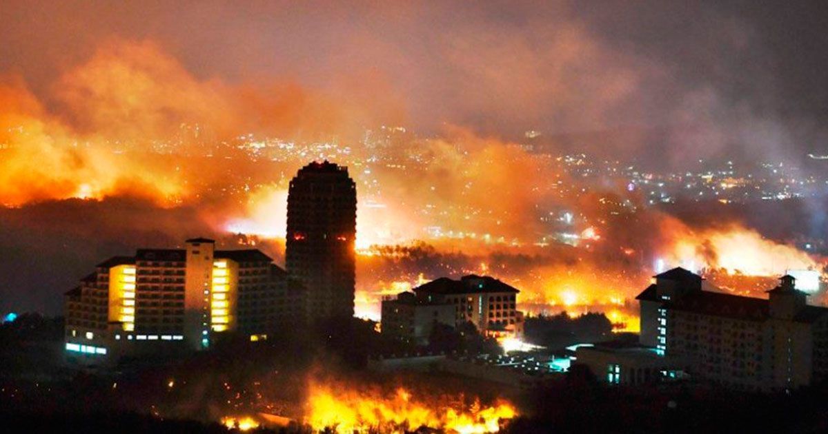 Se desata incendio forestal en Corea del Sur