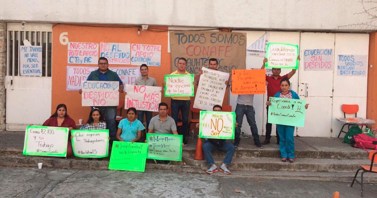 Sin respuesta trabajadores despedidos del CONAFE