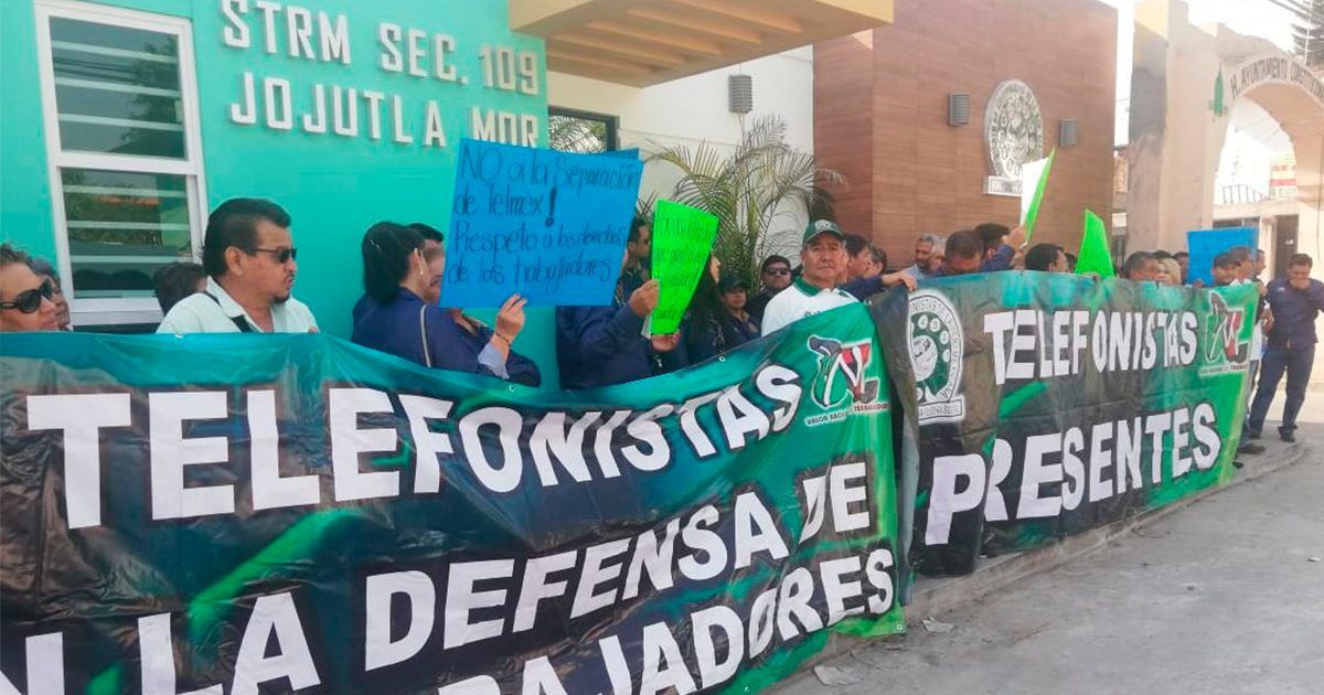 Realizan telefonistas protesta pacífica en Jojutla
