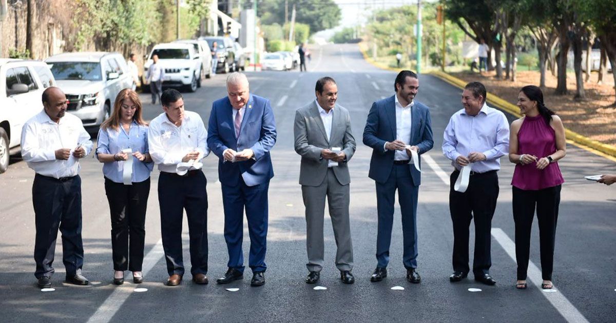 Inaugura gobernador obra de pavimentación en Cuernavaca