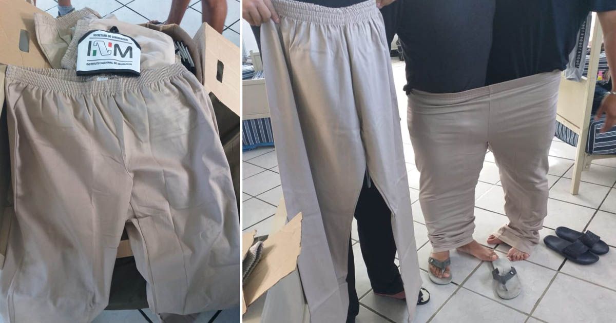 Entrega INM uniformes de talla grande