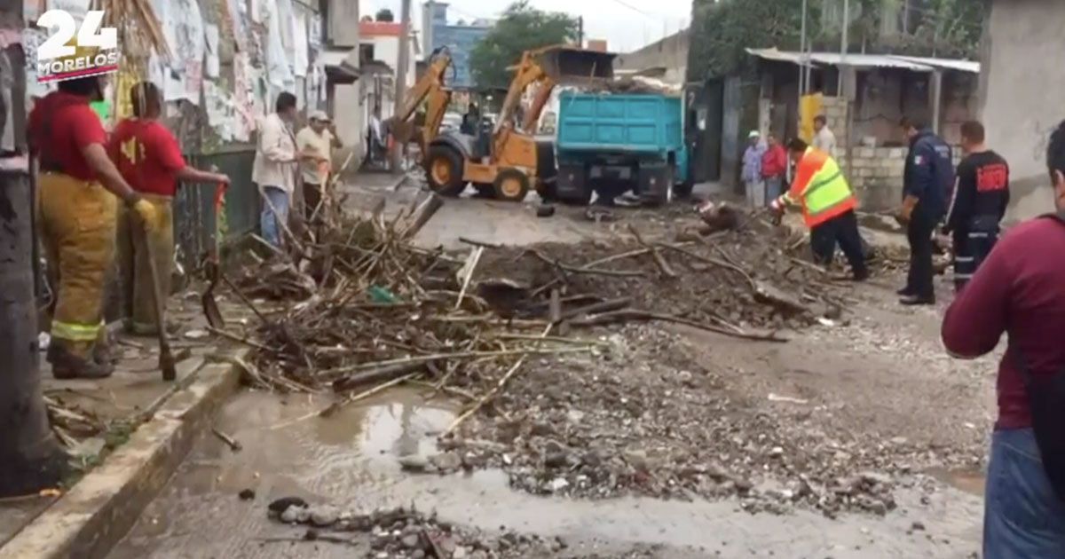 Lluvias dejan afectaciones en Cuernavaca