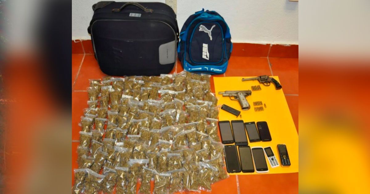 Detienen a seis con armas y droga en Yautepec
