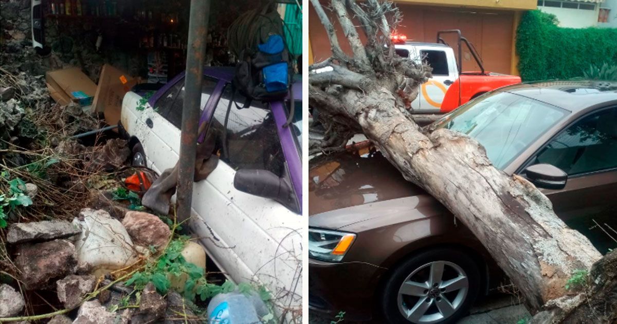 LLuvias dejan daños en Cuernavaca