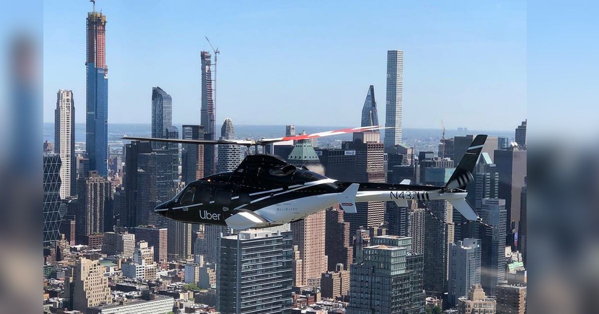 Lanza UBER servicio de transporte aéreo