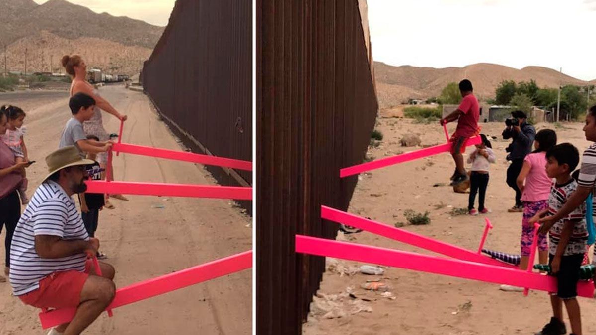 Construyen sube y baja en la frontera norte