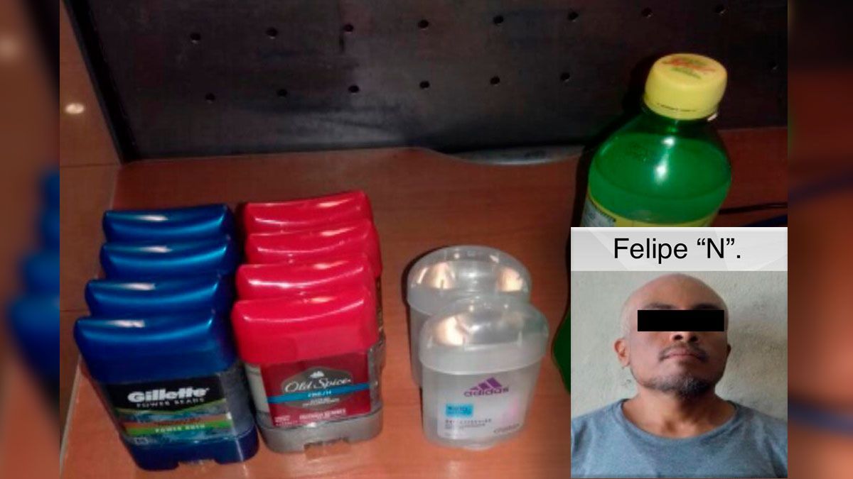 Lo detienen por robar desodorantes en Emiliano Zapata