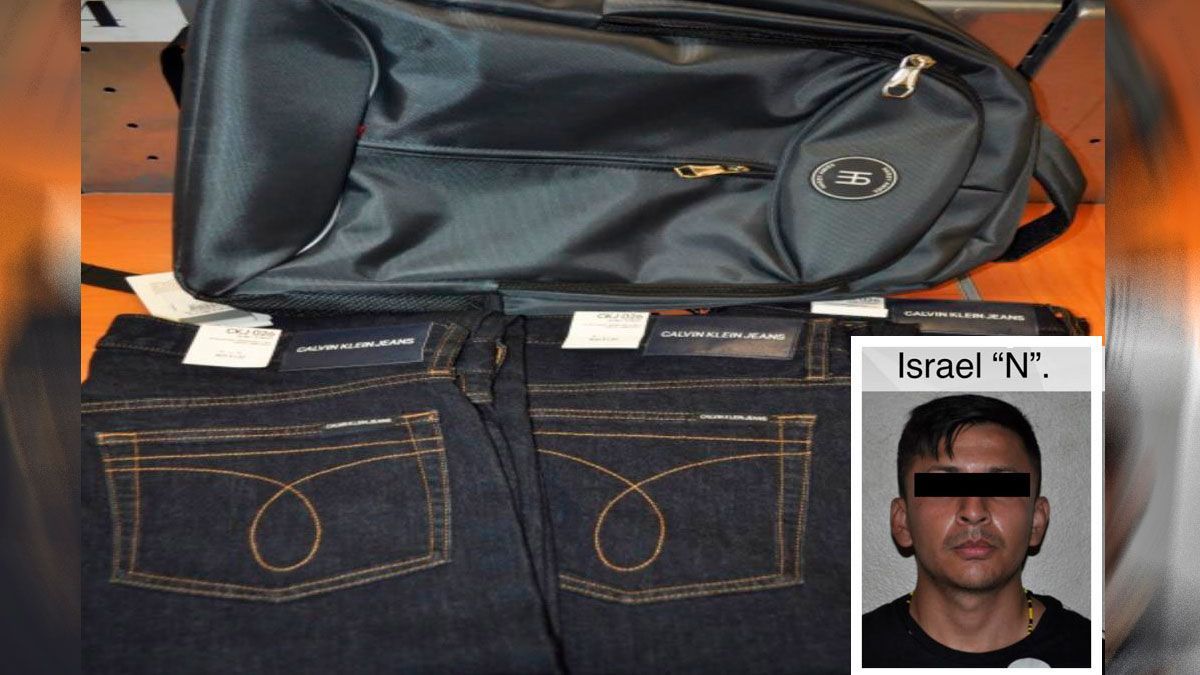 Detienen a hombre por robar ropa en tienda departamental