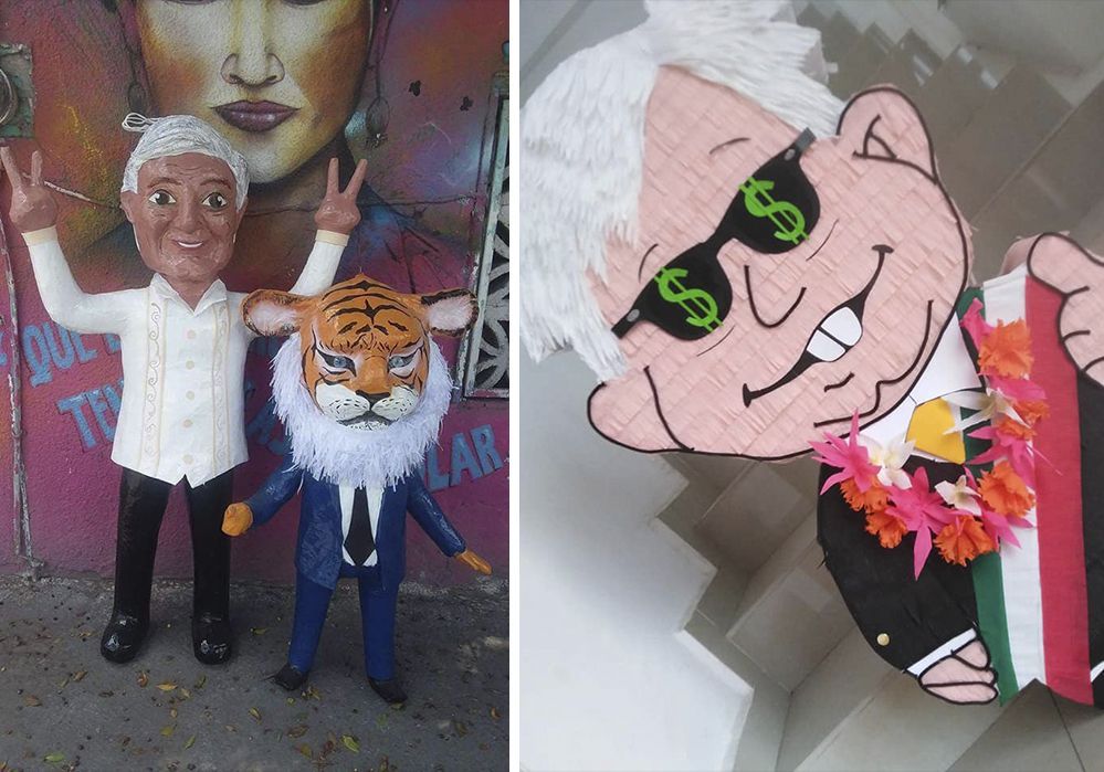 24 Morelos Piñatas de AMLO