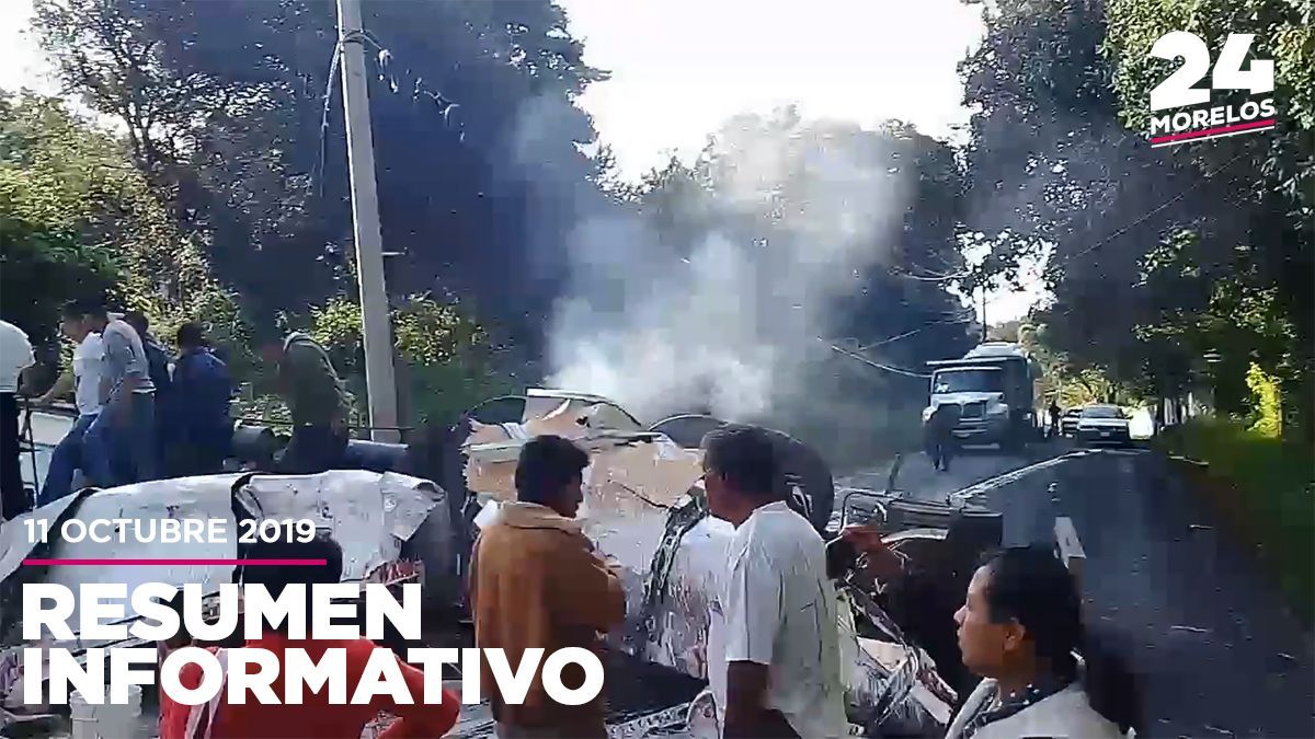 Vuelca camión y mueren dos personas en Huitzilac