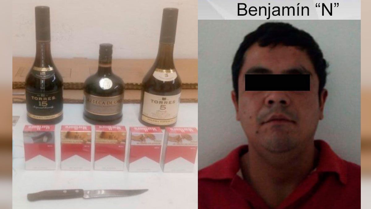 Detenido por robar alcohol y cigarros en Zapata