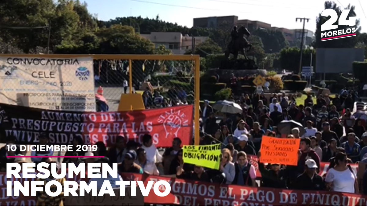 Exigen jubilados de la UAEM pagos de finiquitos