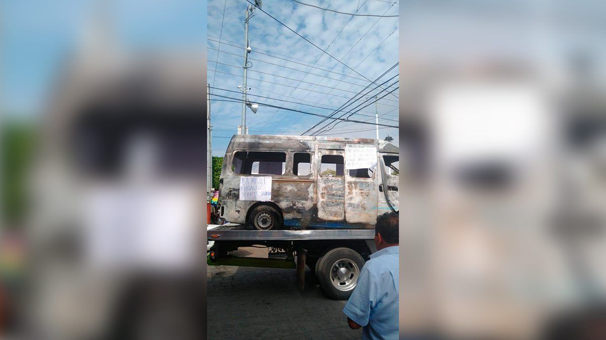 Quema de unidades del transporte ligadas al cobro de piso: Rivera Jaimes
