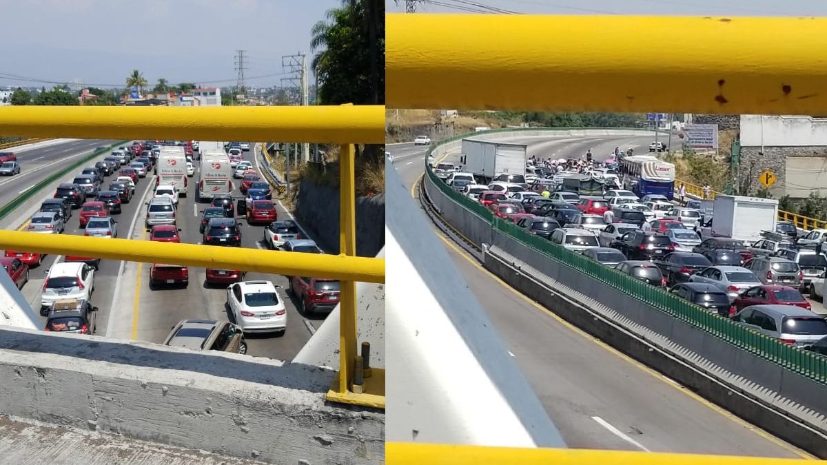 Bloqueado el Paso Exprés Cuernavaca