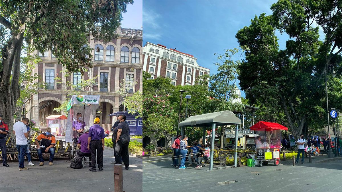 Avala Protección Civil de Cuernavaca instalación de puestos en el Zócalo de Cuernavaca