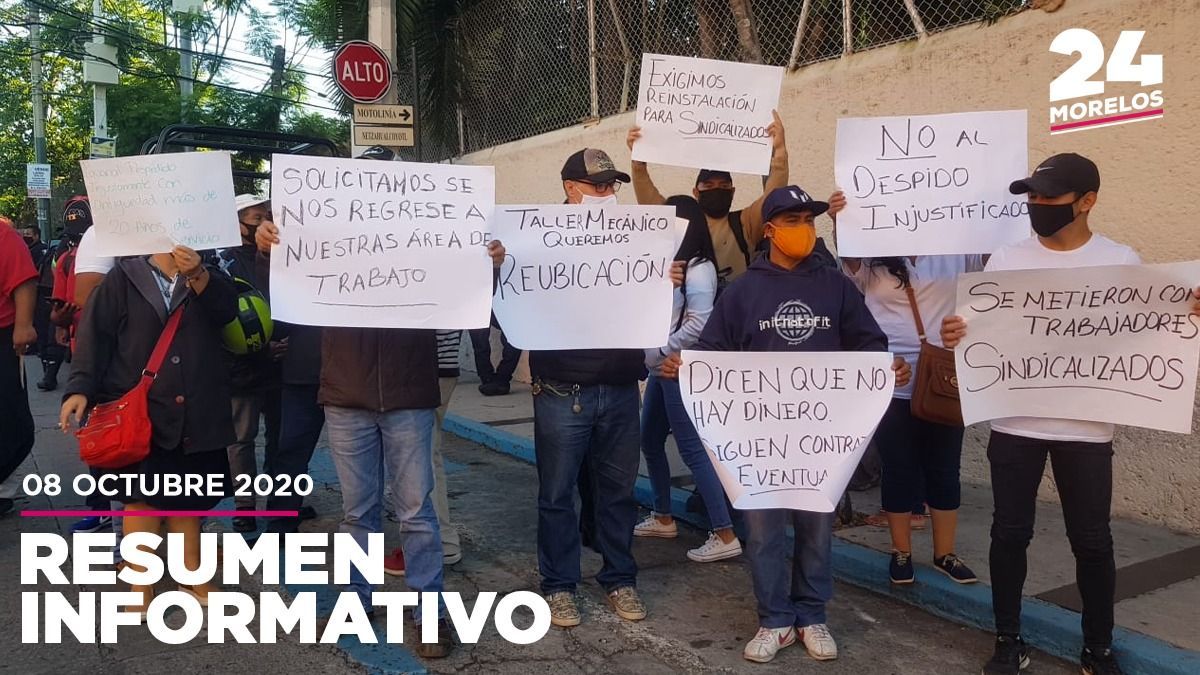 Exigen trabajadores del Ayuntamiento de Cuernavaca reinstalación