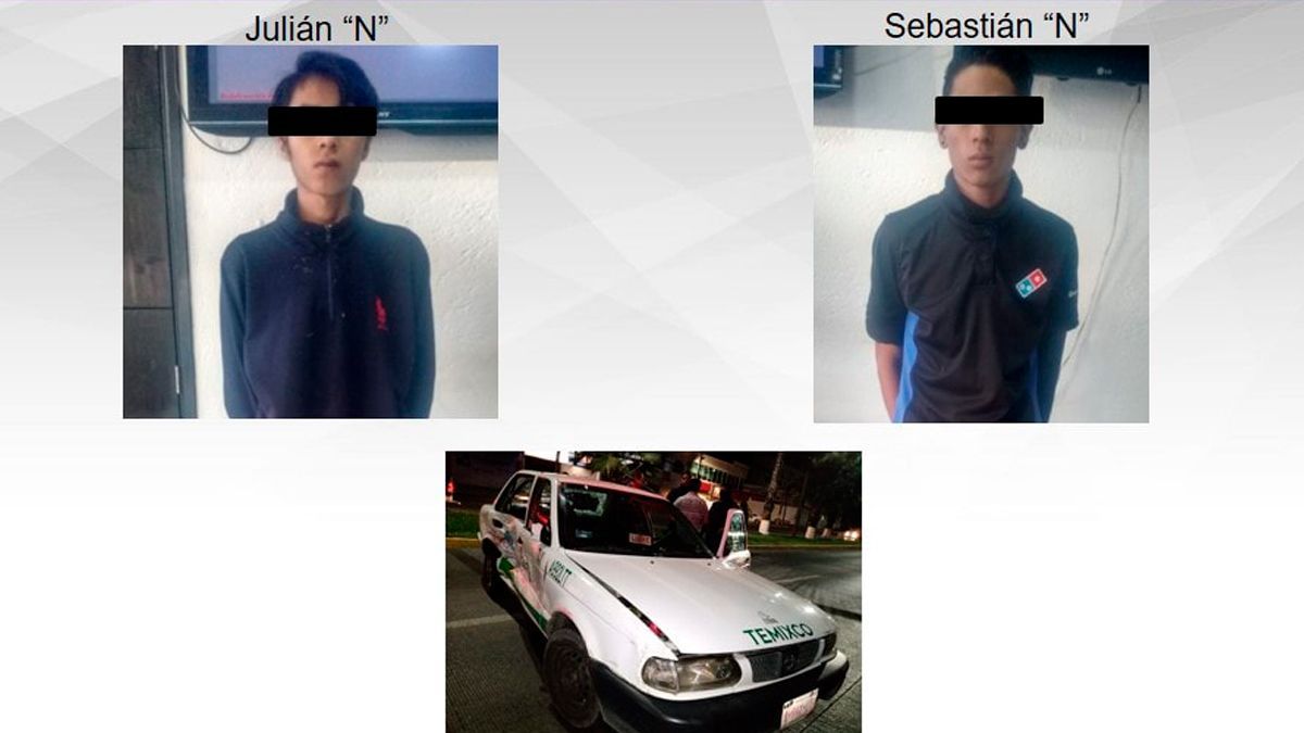 Detienen a adolescentes con taxi robado en Jiutepec