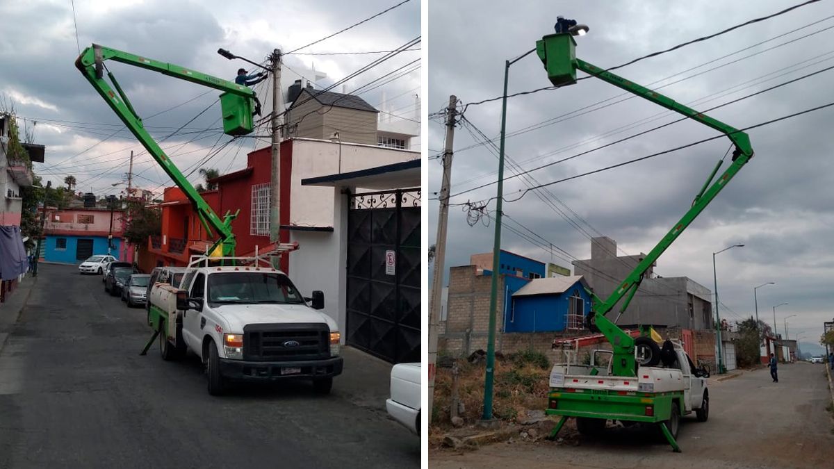 Reparan y dan mantenimiento a luminarias en Cuernavaca