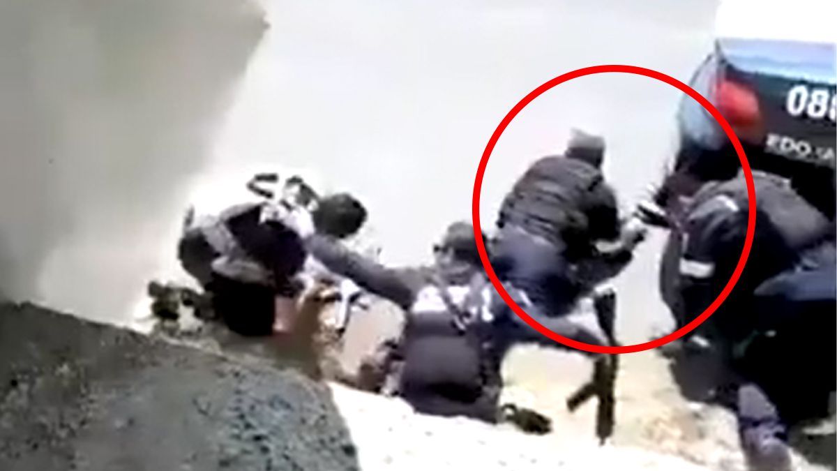 Así se vio la emboscada contra policías del EDOMEX