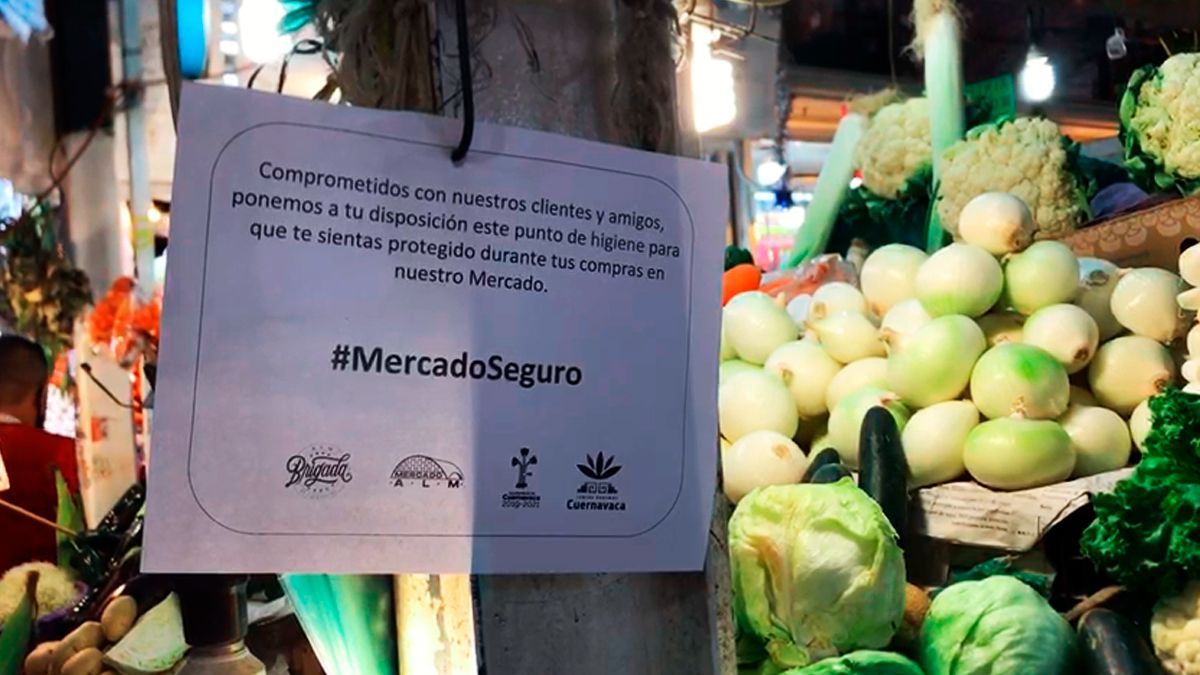 Detectan personas que no usan cubrebocas en mercado de Cuernavaca