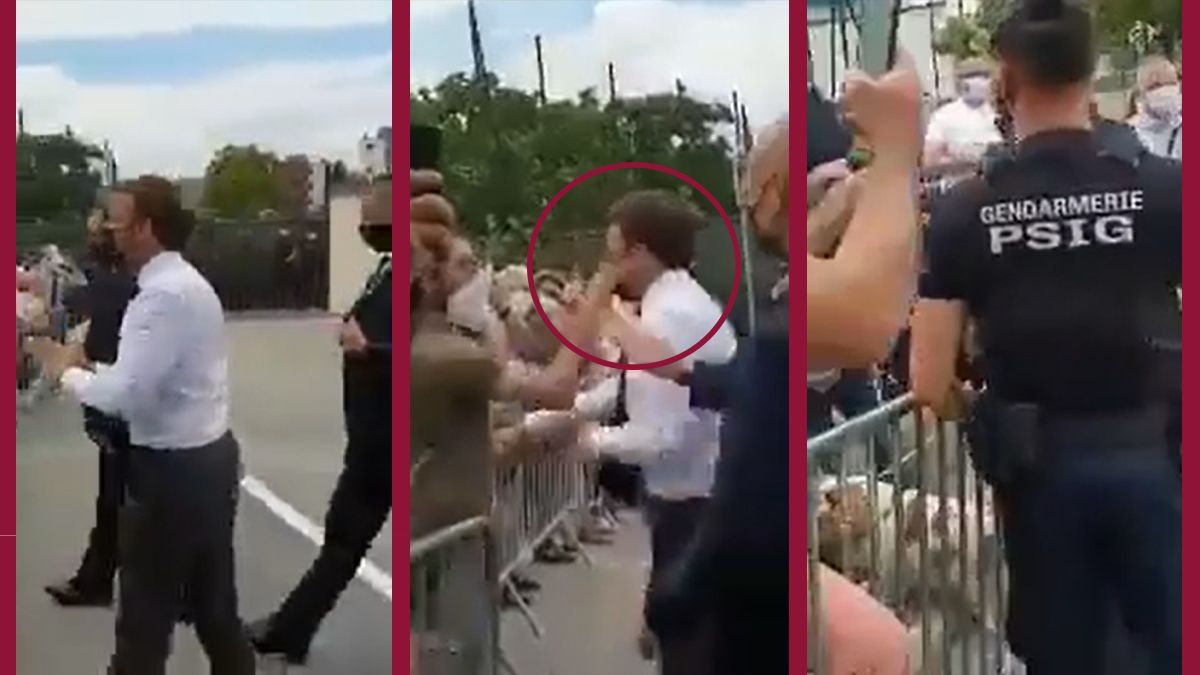 Cachetean a Presidente de Francia durante evento público