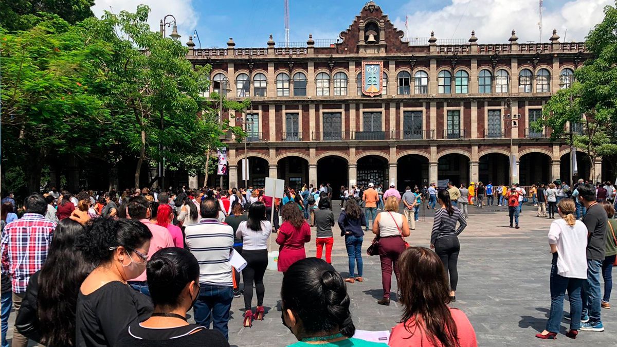 Realizan Macro Simulacro en Palacio de Gobierno