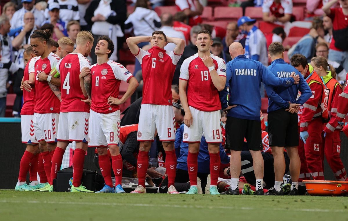 Eriksen estuvo sin vida por un momento