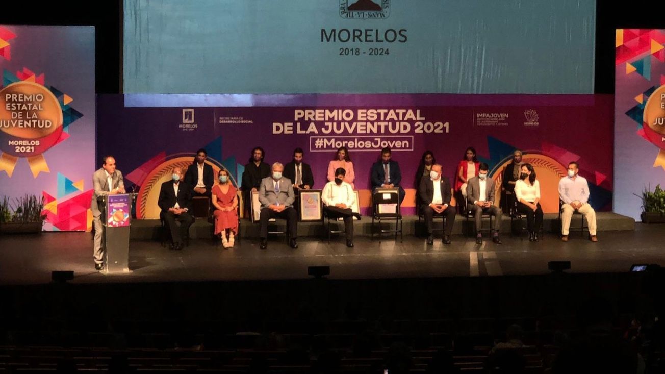 Entrega Gobernador de Morelos el Premio Estatal de la Juventud 2021