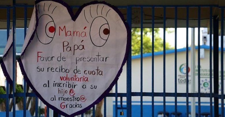 Piden a diputados 100 MDP para erradicación de cuotas escolares