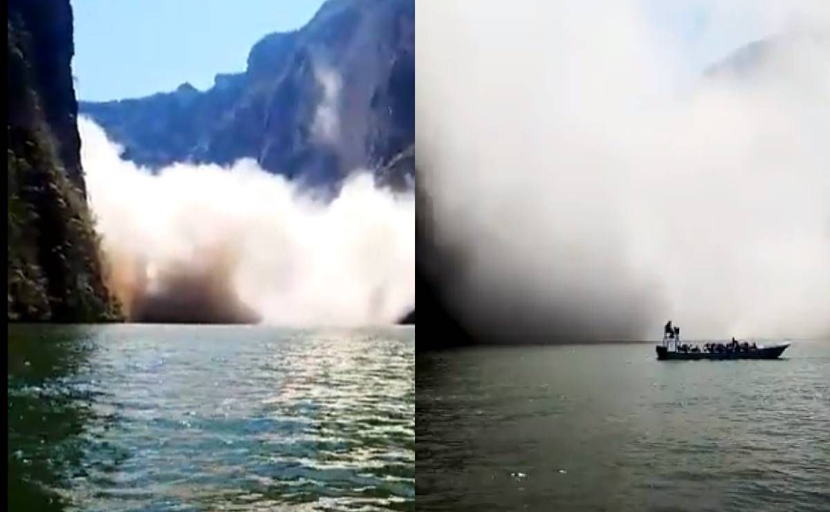 Tras sismo se desprende pared del Cañón del Sumidero