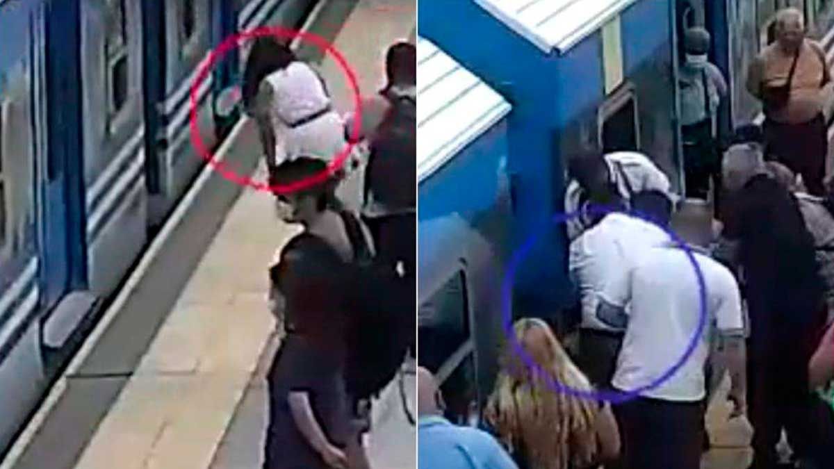 Mujer cae a las vías del tren y sobrevive