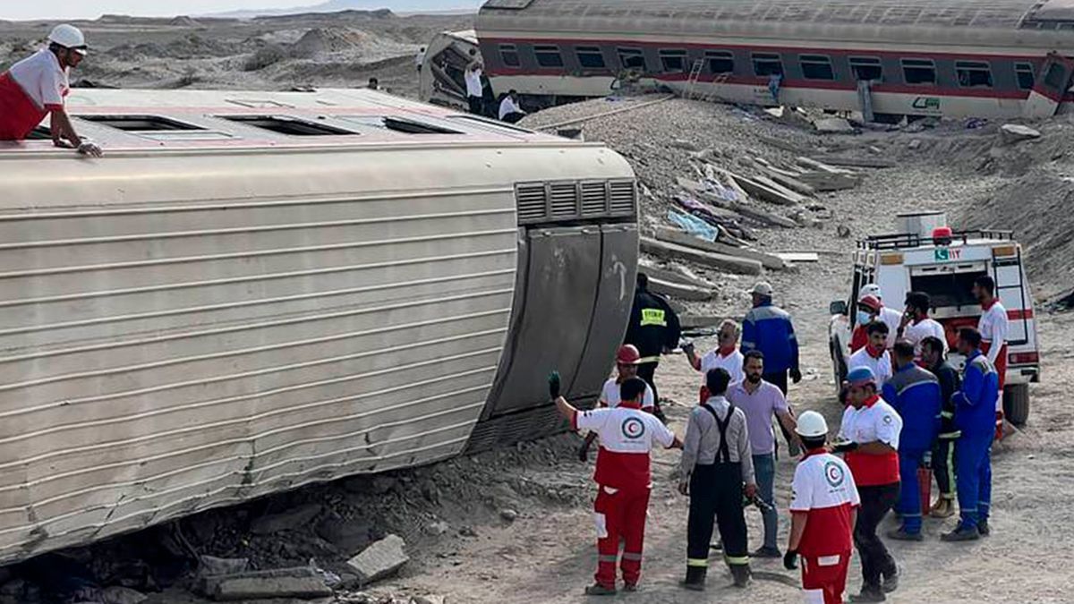 Accidente de tren en Irán deja 22 muertos