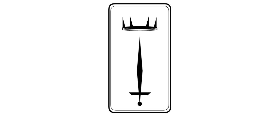 the cards: 1 The King of Swords