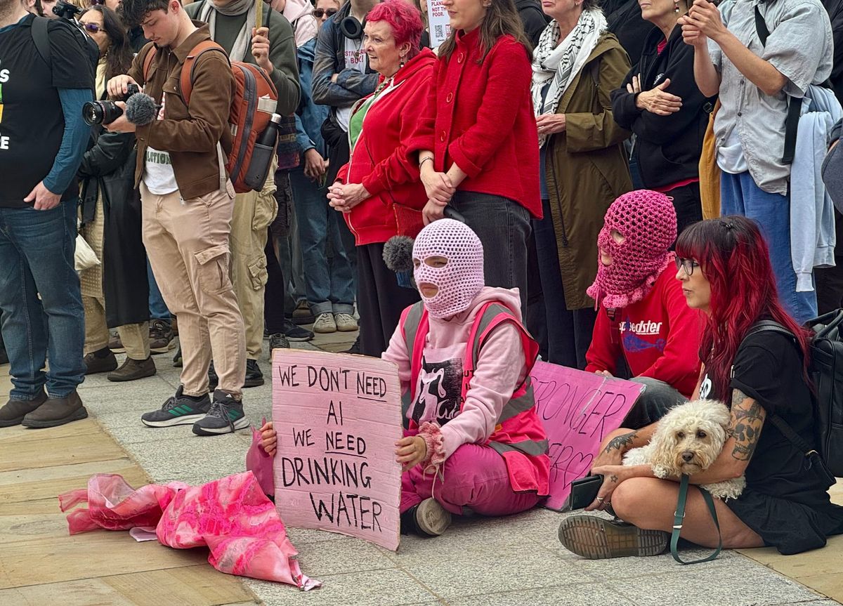 You Can’t Drink Data - Leeds residents protest Microsoft Data Centre