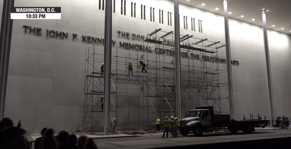 President Donald Trump's name being removed from the Kennedy Center