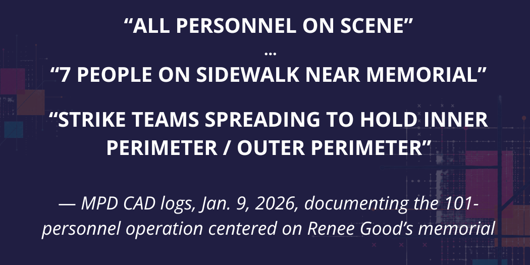 How MPD Built a Police Surveillance Operation Around Renee Good’s Memorial — and What It Cost the Community