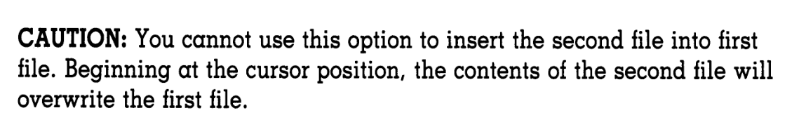 From here there are eleven clippings from the v2.1 manual, each a separate "Caution" about the usage of the program. What they say is honestly not so important, the intent of the visual gag is to highlight the quantity of cautions. A few of them explicitly note that your work will be lost. "Caution" seems too light a word for that kind of behavior.