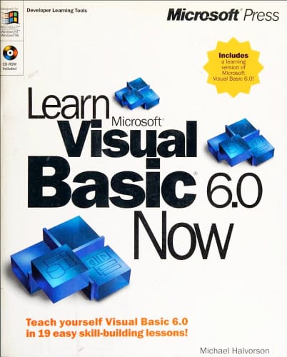 The running visual gag on the books isn't the cover designs, its the titles. This one is "Learn Visual Basic Now"
