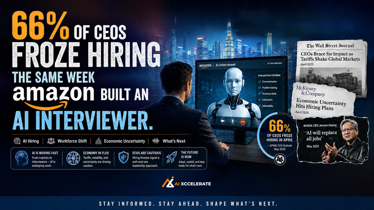 66% of CEOs Froze Hiring the Same Week Amazon Built an AI Interviewer.