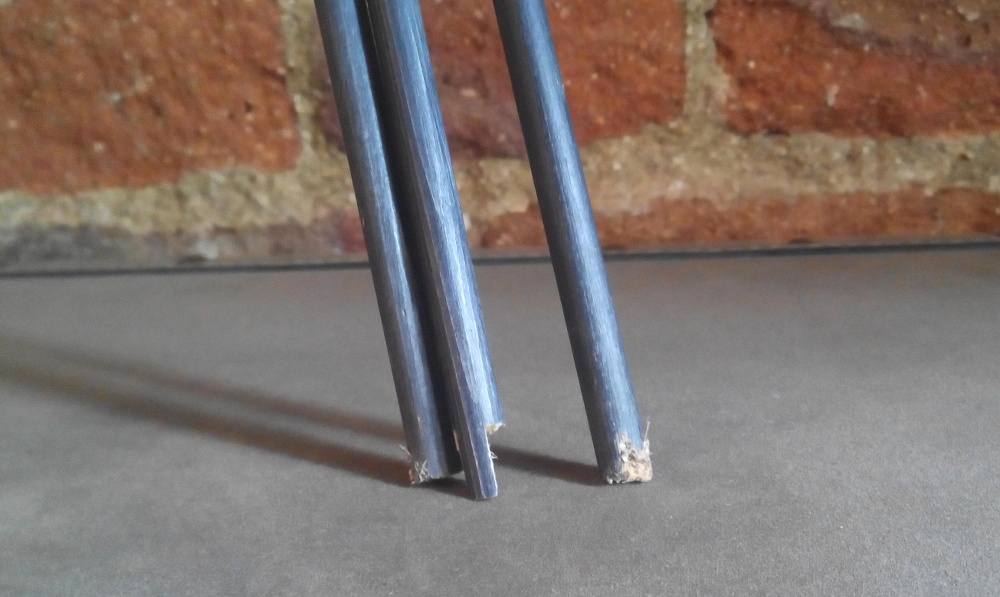 Vástagos rotos a la altura de las flechas