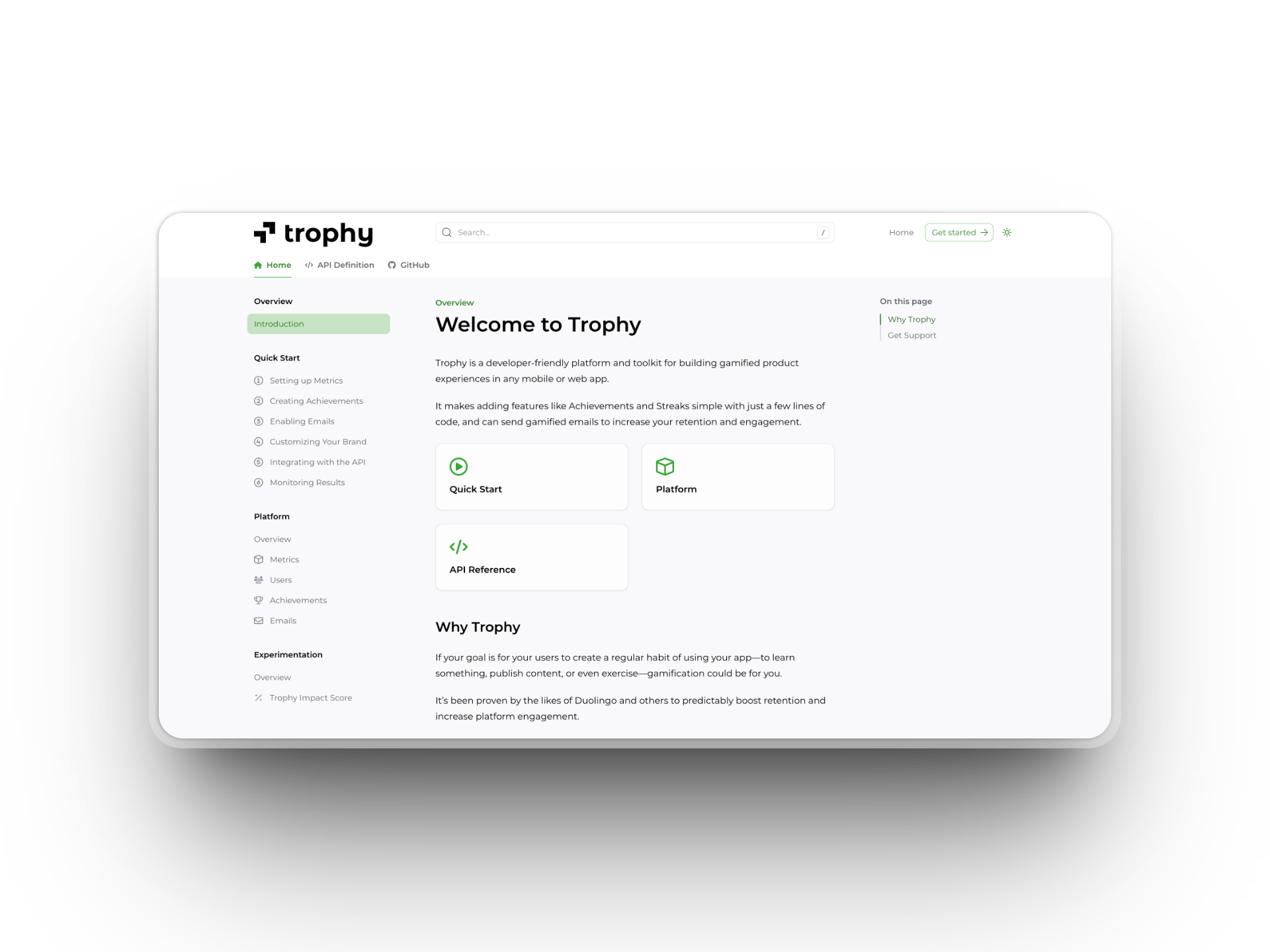 Trophy documentation site