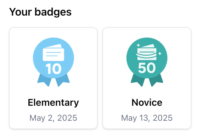 Achievements can be driven by user behavoir tracking