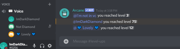 Levels in Discord